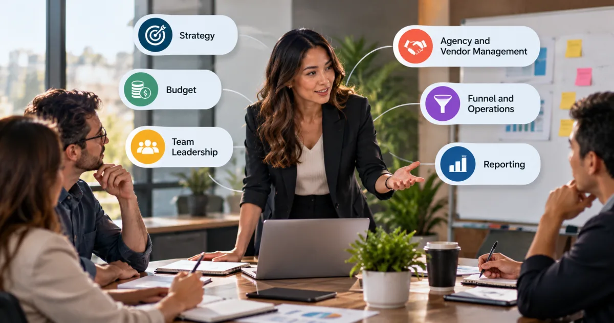Main responsibilities of a fractional cmo