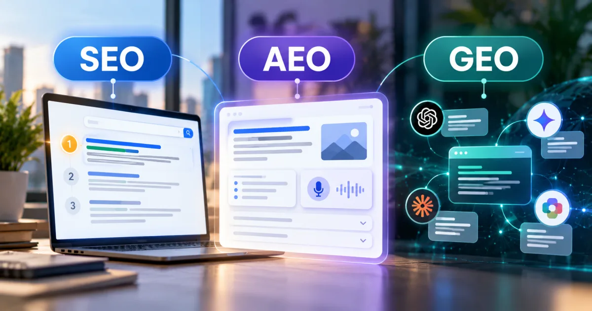 seo vs aeo vs geo
