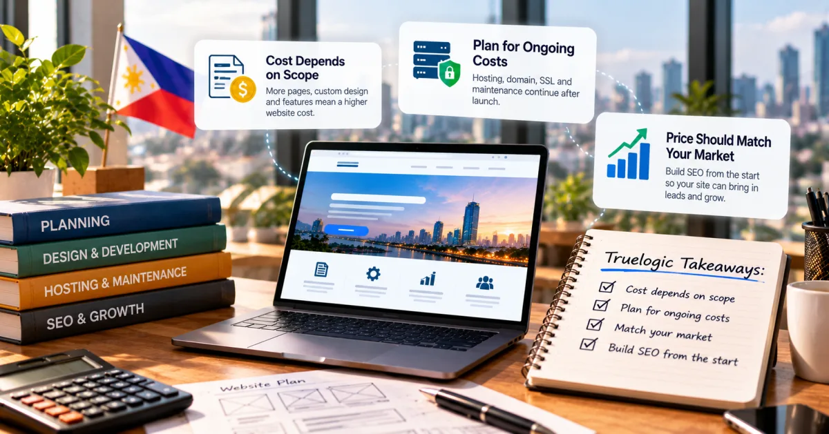 Web design cost truelogic takeaways